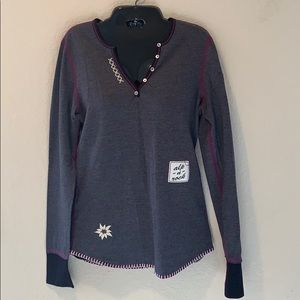 Alp-n-rock heather gray Edelweiss Long Sleeve NWOT